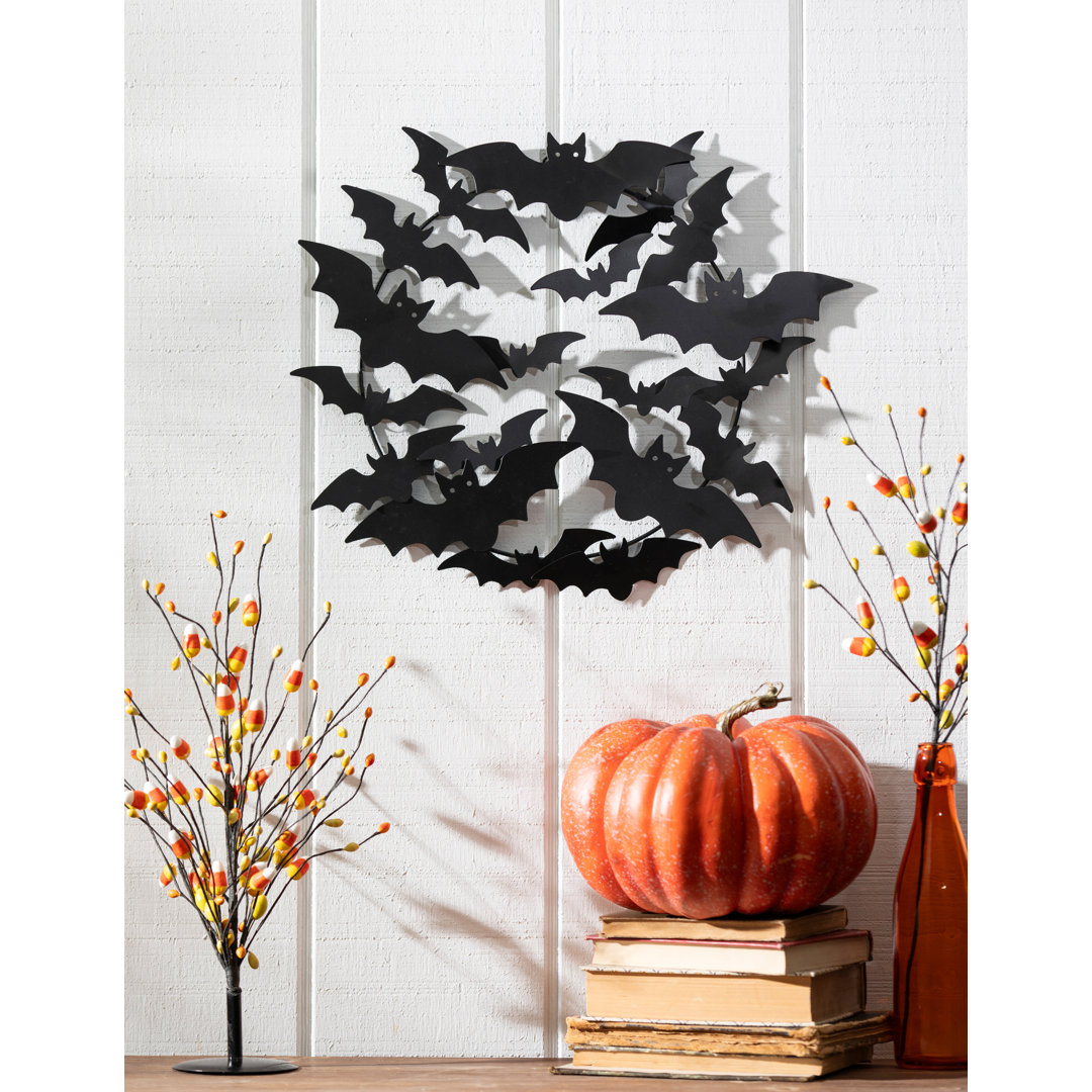 The Holiday Aisle® 19" Bat Halloween Wreath